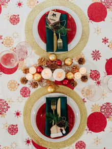  Toalha de Mesa Bolinhas de Natal