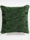 Almofada Chenille Folhas Verde